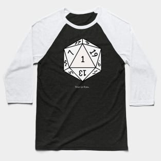 Nat 1 Crit Fail - This is Fine - DnD Inspired Baseball T-Shirt